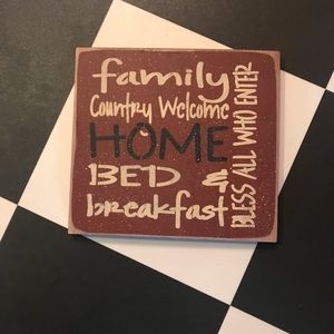 Family Country Welcome Sign